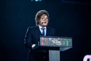 Milei en la Conferencia de Acción Política Conservadora (CPAC) de Hungría.