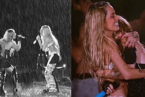 Con una puesta en escena minimalista, Ángela apareció bajo las luces para fundirse en un dúo vocal que destacó por la armonía y la calidez.