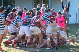 EL momento del try del triunfo del Jockey de Venado Tuerto.