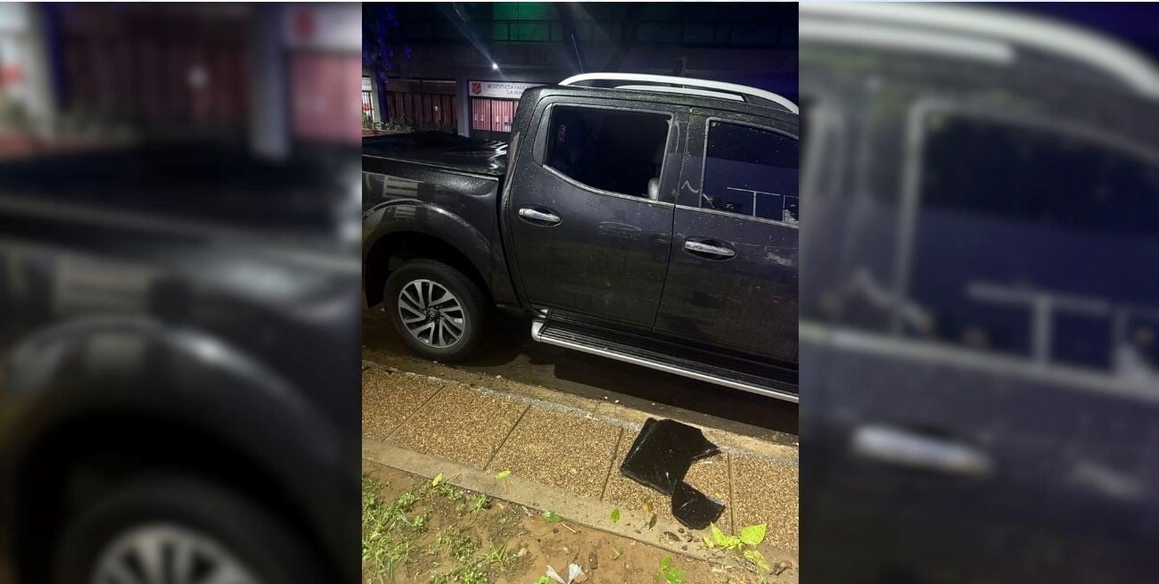 En barrio Constituyentes: rompió el vidrio de una camioneta y cayó a las pocas cuadras