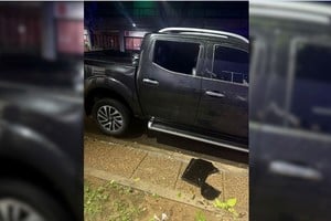 La camioneta estaba estacionada en Junín al 2900. Foto: Gentileza