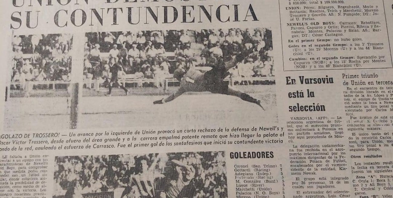 Unión, Colón, Monzón, Reutemann y una
Santa Fe "pum para arriba" en ese 1976