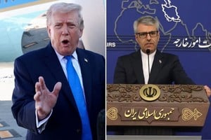 Donald Trump, presidente de Estados Unidos, y el portavoz del Ministerio de Asuntos Exteriores iraní, Esmaeil Baghaei. Crédito: Reuters y ATTA KENARE)