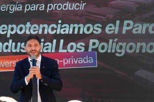 El mandatario en el polo industrial del norte de la capital provincial.