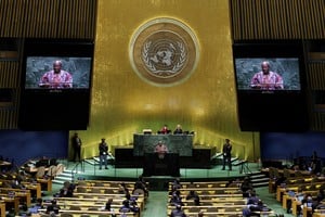 El presidente de Ghana, John Dramani Mahama, en la Asamblea General de las Naciones Unidas, en la sede de la ONU en Nueva York, Estados Unidos. Foto: Archivo / REUTERS/ Jeenah Moon.