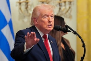 Donald Trump este jueves en conferencia. Crédito: REUTERS/Kylie Cooper