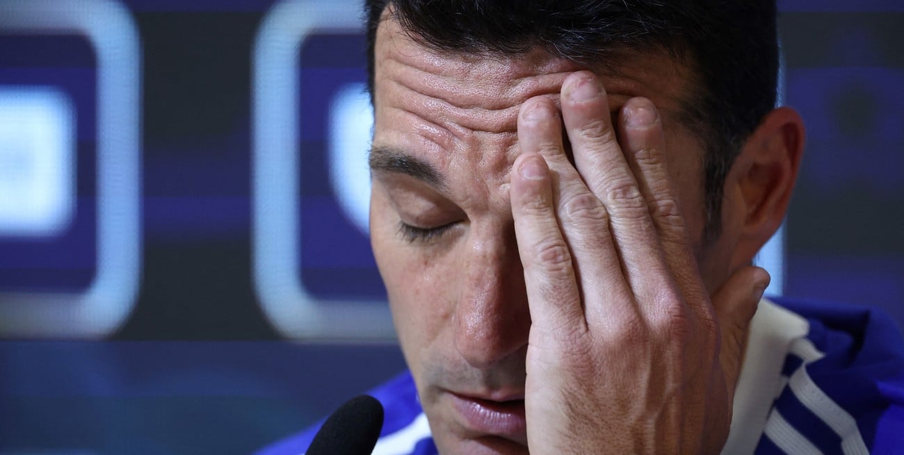 Scaloni se quebró al hablar de la lesión de Panichelli y suspendió su conferencia de prensa en Ezeiza