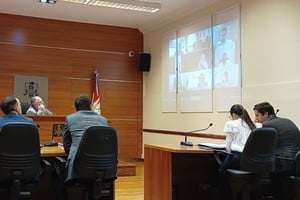 Al menos ocho abogados de las empresas se conectaron por videoconferencia. Foto: El Litoral