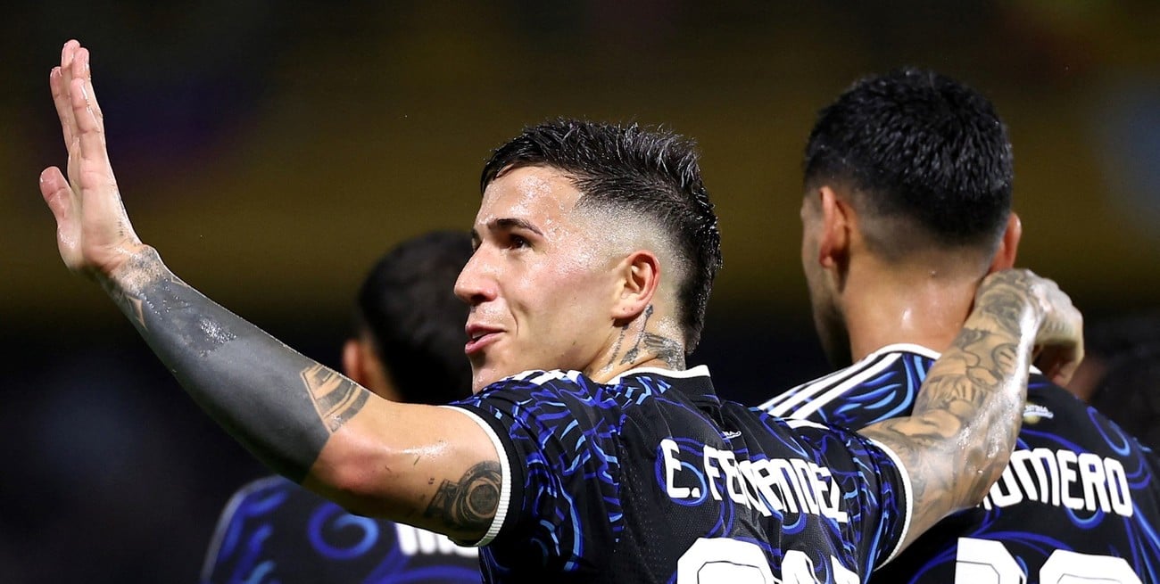 Así fue el gol de Enzo Fernández para abrir el marcador ante Mauritania