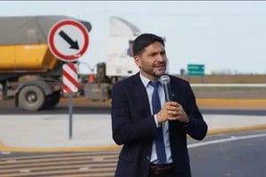 Pullaro encabezó el corte de cintas en el ingreso a Diego de Alvear.