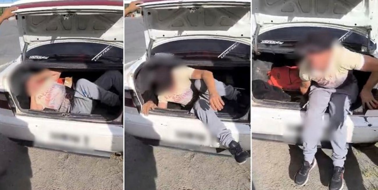 Córdoba: lo hallaron oculto en el baúl durante un control y dio una insólita explicación