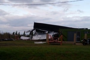 Graves daños por el paso de un temporal en localidades del sur santafesino. Fotos: Gentileza RTS