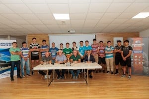 Presentación oficial del Torneo Dos Orillas en el Sanatorio Santa Fe. Crédito: Franco Perego.