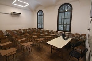 Aulas vacías, una postal que se repitió todo el cuatrimestre. Foto: Carolina Niklison