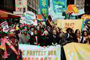 De Niro calificó a Trump como “diabólico” frente a los presentes. Crédito: REUTERS.