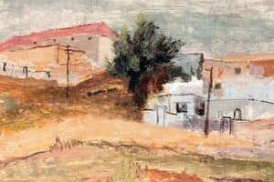 "Suburbio II", óleo de 1960.  Foto: Gentileza Arnoldo Gualino