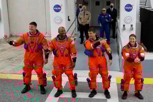 El mundo seguirá en vivo a la tripulación en el lanzamiento de Artemis II de la NASA. Foto: REUTERS / Joe Skipper.