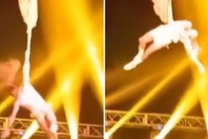 Todo quedó grabado, y el accidentado sufrió múltiples fracturas.