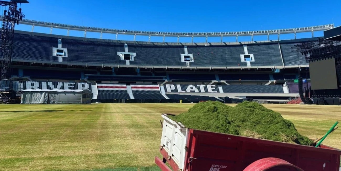 Preocupación en River: el césped del Monumental quedó muy dañado tras los shows de AC/DC