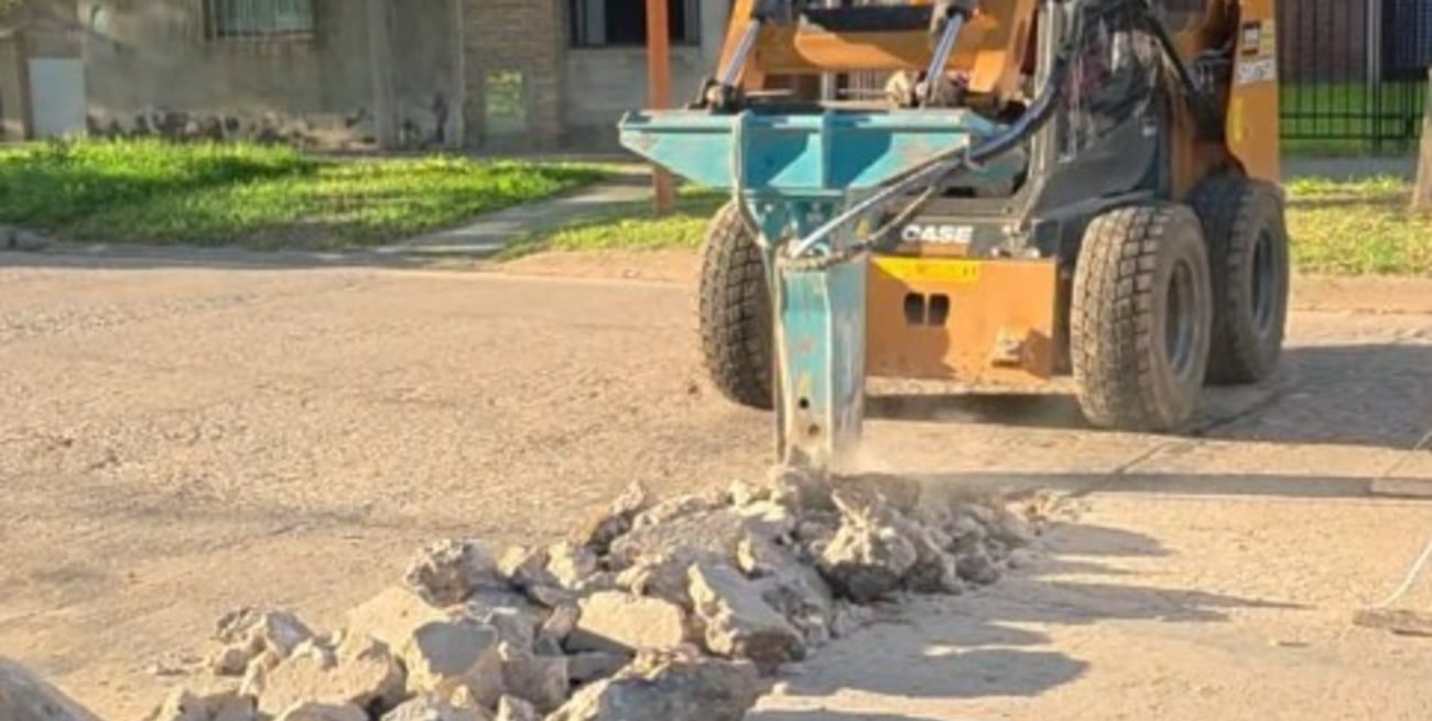Humboldt: avanza la repavimentación clave sobre calle Batistín Salvetti