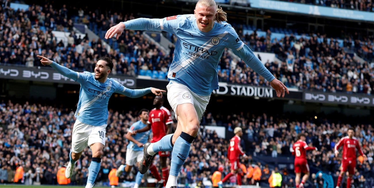 Manchester City goleó al Liverpool y avanzó a semifinales de la FA Cup