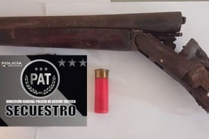 La escopeta recortada que fue secuestrada. Foto: Gentileza