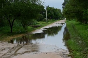 Toda la calle con agua. Una postal que se repite. Flavio Raina.