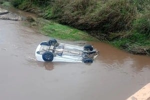 El auto en el que viajaba el joven Agustín Mancini.
