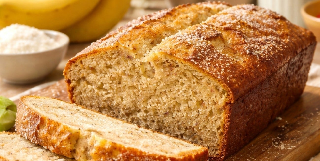 Budín de banana fácil y rápido