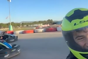 Franco Colapinto se luce en karting durante el receso de la Fórmula 1.