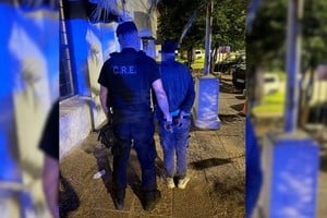 Traslado del malviviente a la seccional policial. Foto: Gentileza