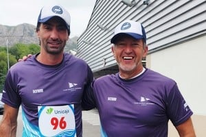 Nicolás Buik y Adolfo Prytulak. Dos grandes palistas de Santa Fe. Gentileza