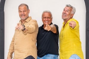 Darío Elder “Chino” Volpato, Miguel Ignacio Torres del Sel y Rubén Enrique “Dady” Brieva, protagonistas de un proyecto humorístico que trascendió generaciones. Foto: Gentileza producción