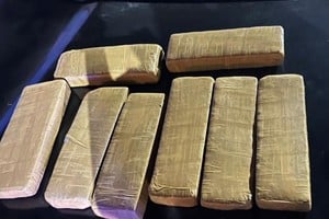 Los "panes" de cocaína que fueron secuestrados: Foto: Gentileza