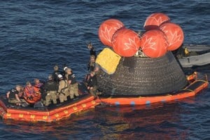 Rescate de la tripulación de la misión Artemis II. Foto: NASA