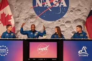 Los astronautas brindaron una conferencia este jueves. Reuters