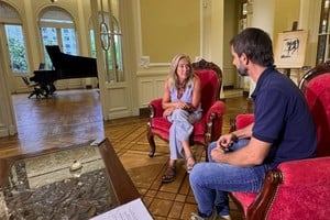 Un momento de la entrevista con María Josefina Norman. Foto: El Litoral