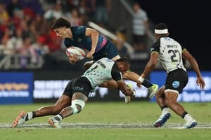 Los Pumas 7s vencieron a Fiji y avanzaron a semifinales en Hong Kong. Credito: REUTERS/Tyrone Siu