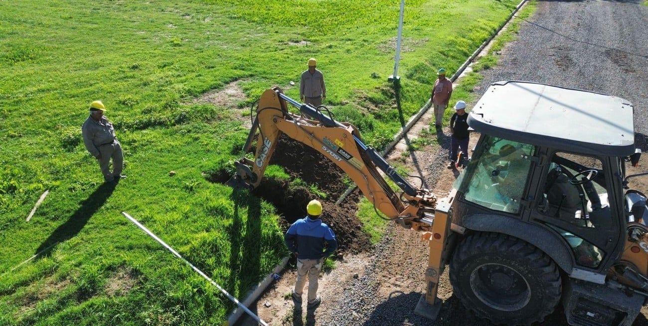 San Jerónimo Sud: los trabajos para la construcción de la nueva red de cloacas alcanza el 50%