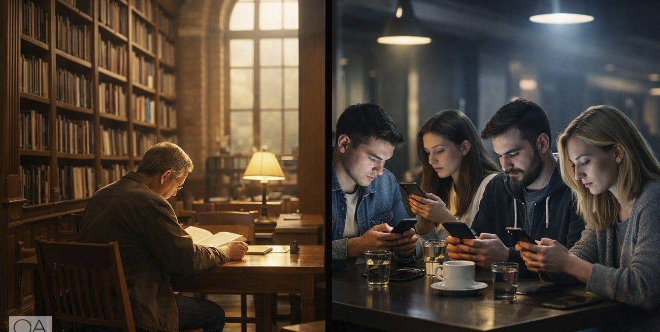 Bibliotecas vacías, mentes saturadas