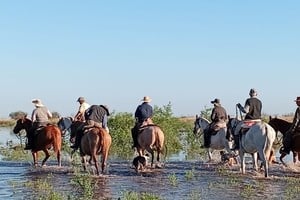 Las fuertes lluvias dejaron terrenos completamente pasados de agua.