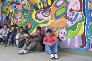 El mural realizado en Recreo en 2013. Foto: Archivo El Litoral