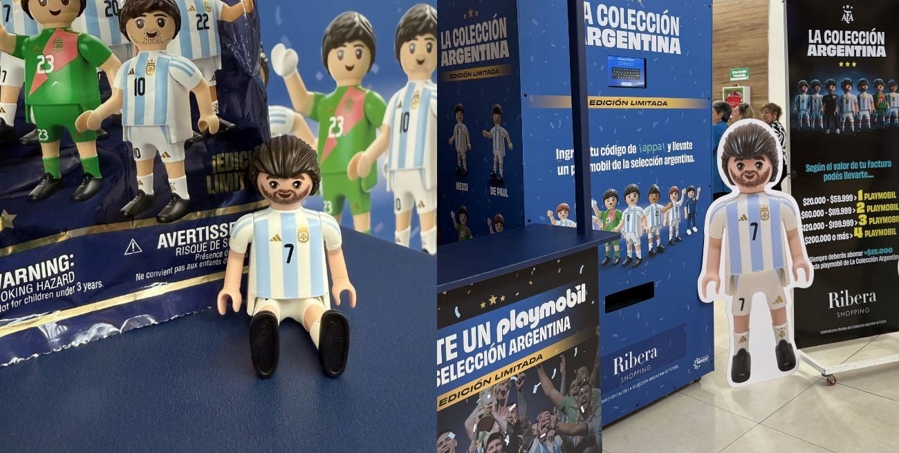 Llegan a Ribera Shopping los Playmobil oficiales de la Selección Argentina: una colección única y edición limitada 
