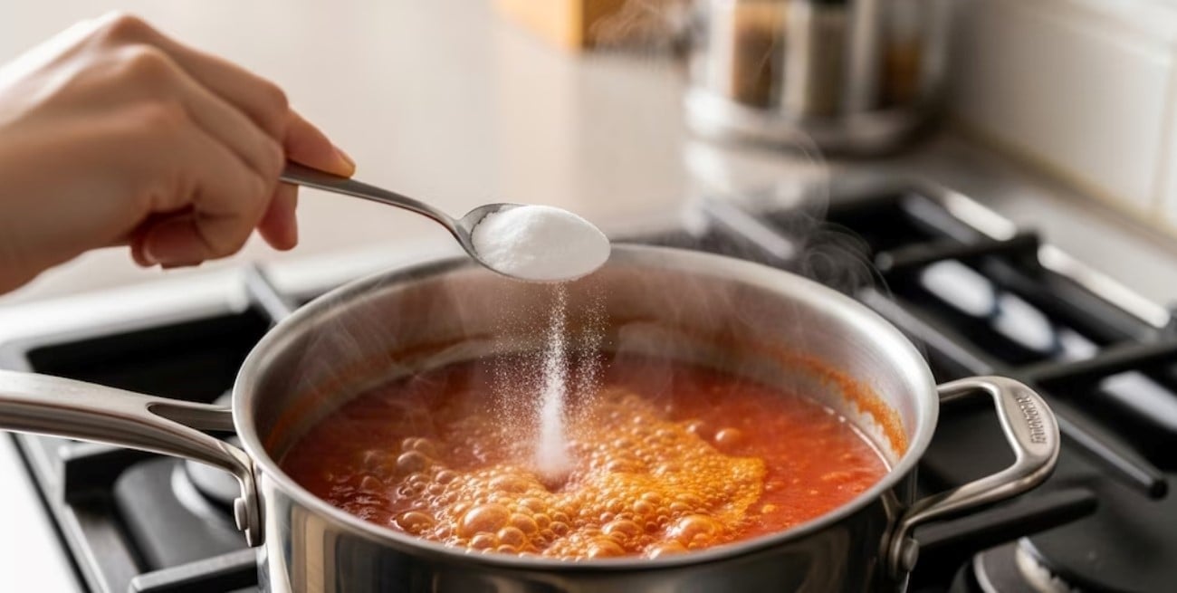 Por qué recomiendan agregar bicarbonato a la salsa de tomate y qué efecto tiene