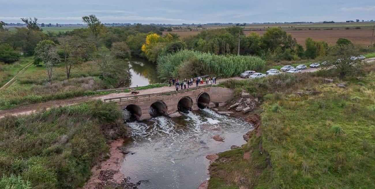 Un nuevo puente sobre la Ruta 19-S, asegura la conexión entre Fuentes y Villa Mugueta