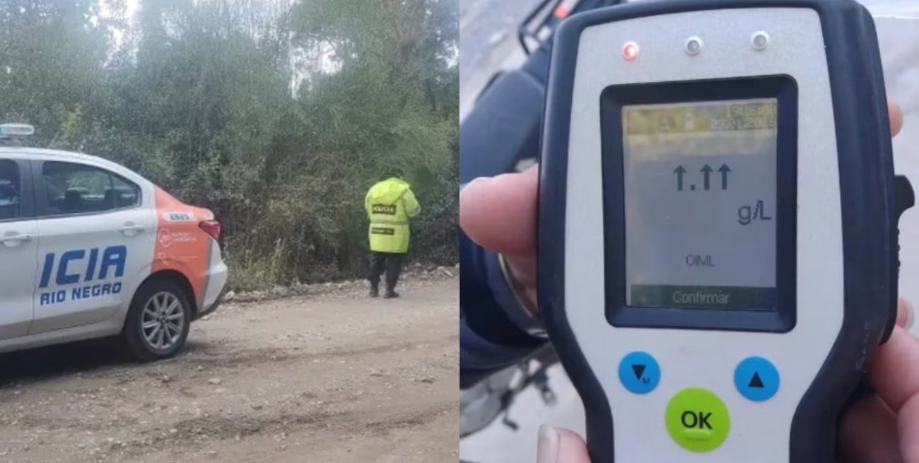 Bariloche: manejaba con un nivel de alcohol tan alto que el test no pudo medirlo