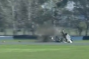 Cristian Galeano sufrió un fuerte accidente