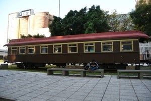 Desde afuera. Así está hoy el tradicional vagón. Foto: Manuel Fabatía
