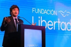 Javier Milei participó de la actividad en la Fundación Libertad.