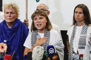 La reconocida activista sueca Greta Thunberg es señalada en el informe como las más influyentes divulgadora de antisemitismo. Foto: REUTERS / Louisa Gouliamaki.